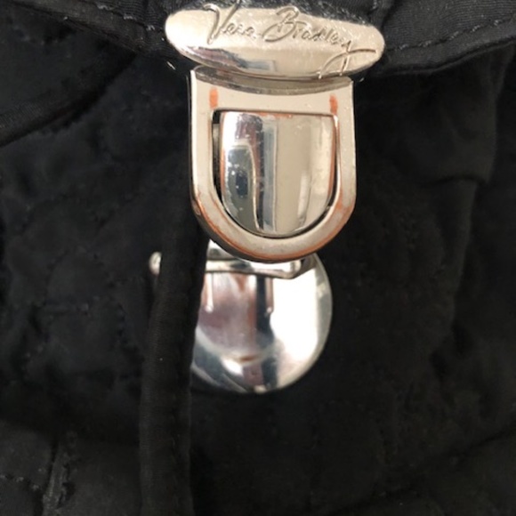 Vera Bradley Black Quilted Backpack - Excellent Condition - Super Cute! - Picture 7 of 13